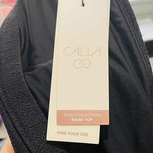 Calia Square Neck Bikini Swimsuit Top Womens XL Black UPF 50 Removable Pads - Picture 5 of 9